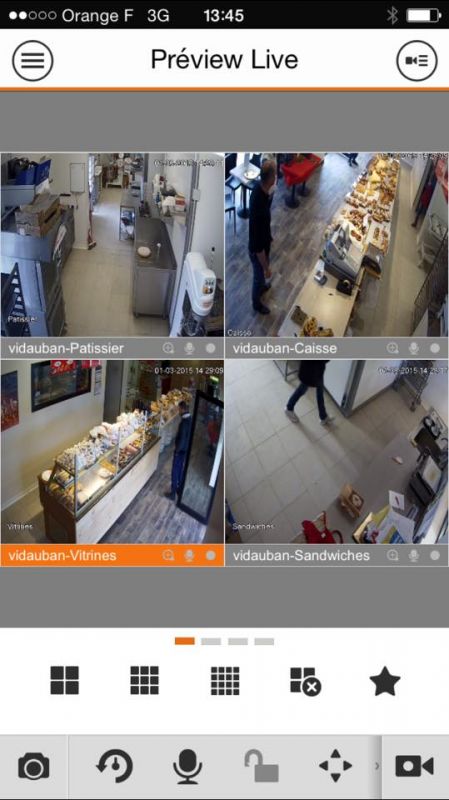 vidéosurveillance smartphone boulangerie