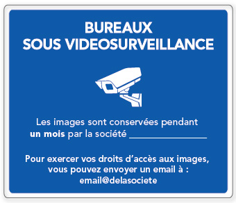 panneau bureaux vidéosurveillance