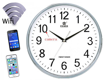 vidéosurveillance discrète caméra horloge