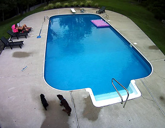 piscine sous vidéosurveillance