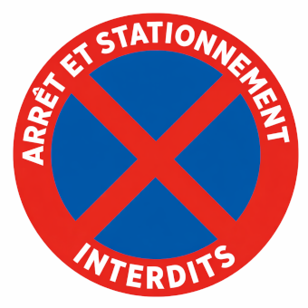 panneau arrêt stationnements interdits
