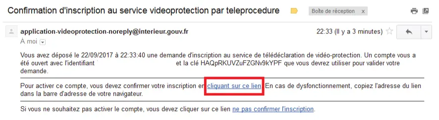 email formulaire préfecture vidéosurveillance