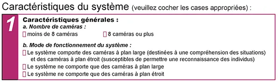 caractéristiques système questionnaire conformité