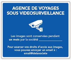 panneau agence voyages vidéosurveillance