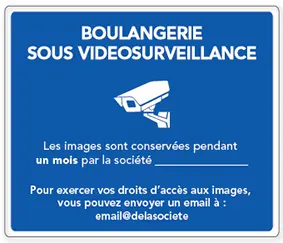 panneau vidéosurveillance boulangerie