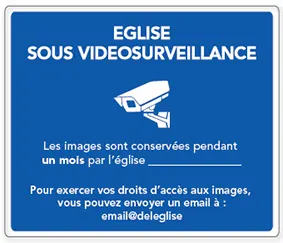 panneau vidéosurveillance église