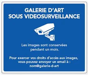 panneau vidéosurveillance galerie d'art