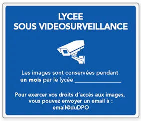 panneau lycée vidéosurveillance